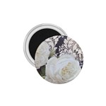 Elegant White Rose Vintage Damask 1.75  Button Magnet Front