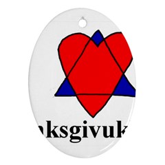 Heartstar Oval Ornament by Thanksgivukkah