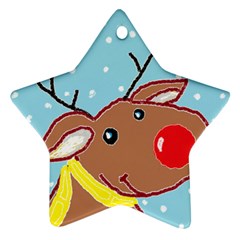 Red Nosey Star Ornament