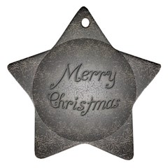 Metal Merry Christmas Star Ornament (two Sides) by Contest1609615