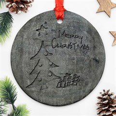 Concrete Christmas Round Ornament