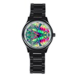 Modern Art Sport Metal Watch (Black) Front