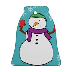 Snowman Bell Ornament (two Sides)