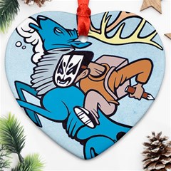 Pencil Fighter  Heart Ornament