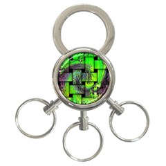 Modern Art 3-ring Key Chain