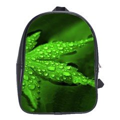 Leaf With Drops School Bag (xl) by Siebenhuehner