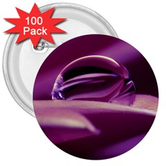 Waterdrop 3  Button (100 Pack)