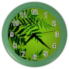 Leaf Wall Clock (color) by Siebenhuehner