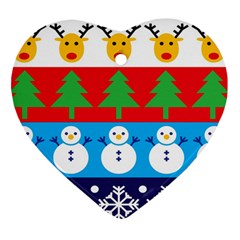 Winter Christmas Heart Ornament