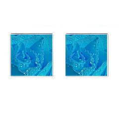 Blue Rose Cufflinks (square) by Siebenhuehner