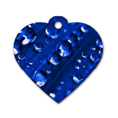 Waterdrops Dog Tag Heart (one Sided)  by Siebenhuehner