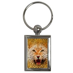 Electrified Fractal Jaguar Key Chain (rectangle) by TheWowFactor