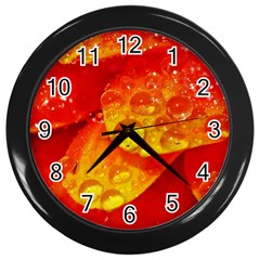 Waterdrops Wall Clock (black)