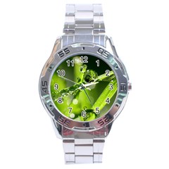 Waterdrops Stainless Steel Watch (men s)