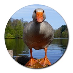 Geese 8  Mouse Pad (round) by Siebenhuehner