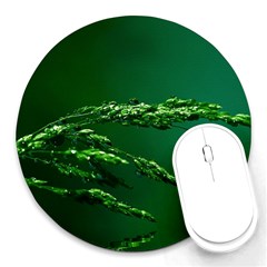 Waterdrops 8  Mouse Pad (round) by Siebenhuehner