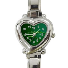 Waterdrops Heart Italian Charm Watch  by Siebenhuehner