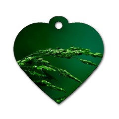 Waterdrops Dog Tag Heart (one Sided)  by Siebenhuehner