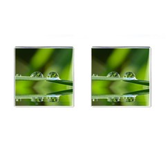 Waterdrops Cufflinks (square) by Siebenhuehner