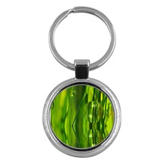 Green Bubbles  Key Chain (round)