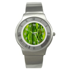 Green Bubbles  Stainless Steel Watch (unisex)