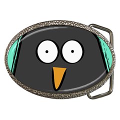 Penguin Close Up Belt Buckle (oval) by PaolAllen