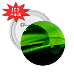 Green Drop 2 25  Button (100 Pack)