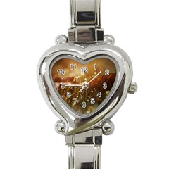 Waterdrops Heart Italian Charm Watch  by Siebenhuehner