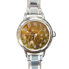 Waterdrops Round Italian Charm Watch by Siebenhuehner