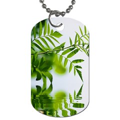 Leafs With Waterreflection Dog Tag (one Sided) by Siebenhuehner