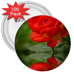 Rose 3  Button (100 Pack) by Siebenhuehner