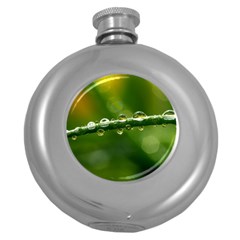 Waterdrops Hip Flask (round)