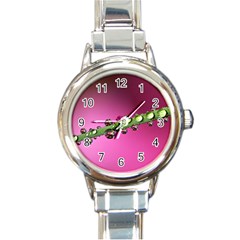 Drops Round Italian Charm Watch by Siebenhuehner