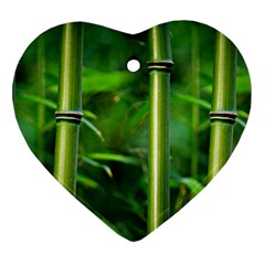 Bamboo Heart Ornament (two Sides) by Siebenhuehner