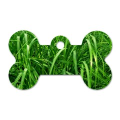 Grass Dog Tag Bone (one Sided) by Siebenhuehner