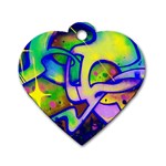 Graffity Dog Tag Heart (Two Sided) Back