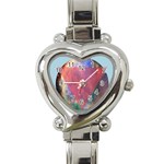 Cosmic Circle Heart Italian Charm Watch  Front