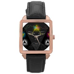 Wizard Rose Gold Leather Watch 