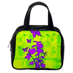 Butterfly Green Classic Handbag (one Side) by uniquedesignsbycassie