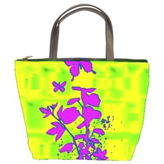 Butterfly Green Bucket Handbag by uniquedesignsbycassie