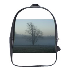 Foggy Tree School Bag (xl) by plainandsimple