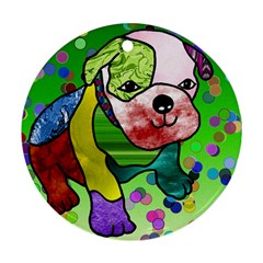 Pug Round Ornament (two Sides) by Siebenhuehner