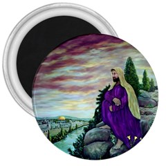 Jesus Overlooking Jerusalem - Ave Hurley - Artrave - 3  Button Magnet by ArtRave2