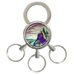 Jesus Overlooking Jerusalem - Ave Hurley - ArtRave - 3-Ring Key Chain Front