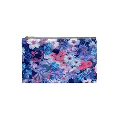 Spring Flowers Blue Cosmetic Bag (small) by ImpressiveMoments