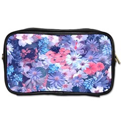 Spring Flowers Blue Travel Toiletry Bag (one Side) by ImpressiveMoments