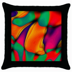 Crazy Effects  Black Throw Pillow Case