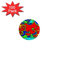 Abstract 1  Mini Button Magnet (100 Pack) by Siebenhuehner