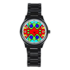 Abstract Sport Metal Watch (black) by Siebenhuehner