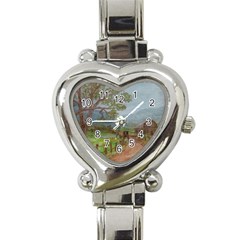  amish Buggy Going Home  By Ave Hurley Of Artrevu   Heart Italian Charm Watch